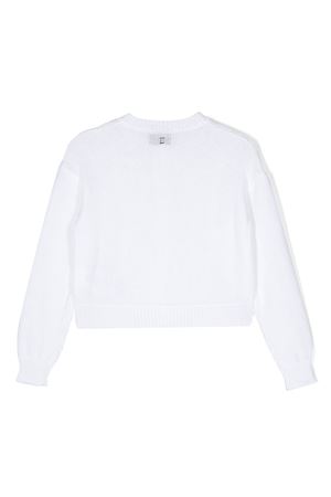 white cotton cardigan ERMANNO SCERVINO KIDS | SFMA012CFL009B000